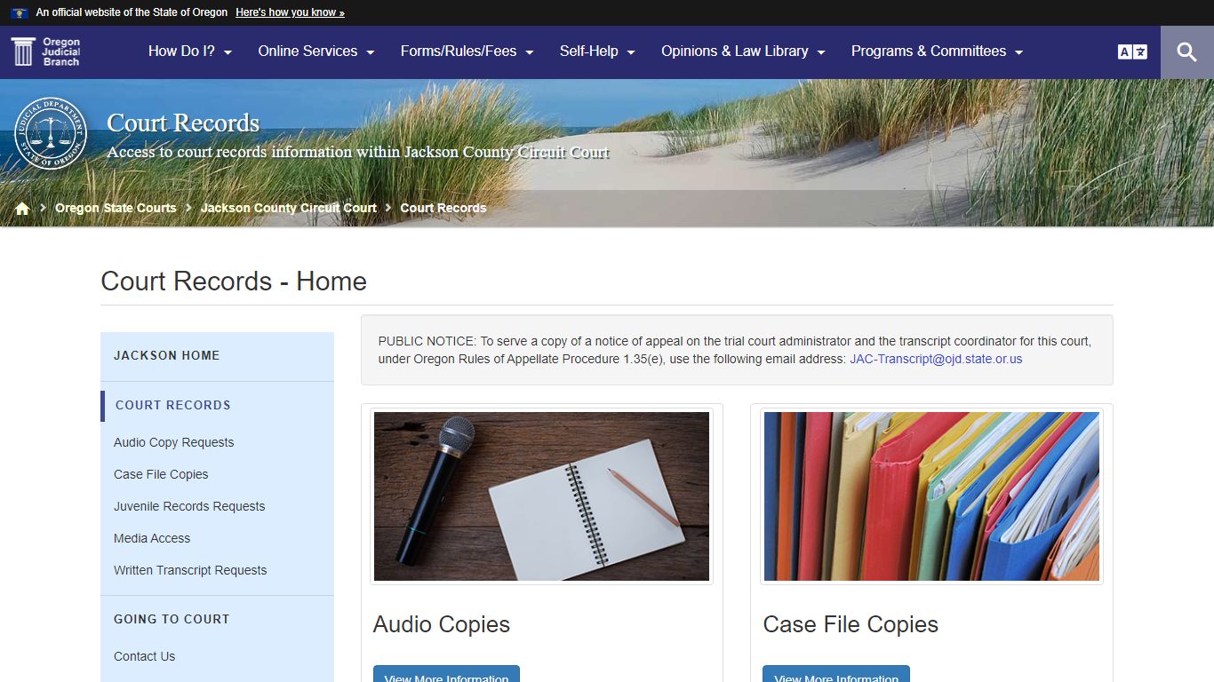 Oregon Judicial Department : Court Records - Home : Court Records ...